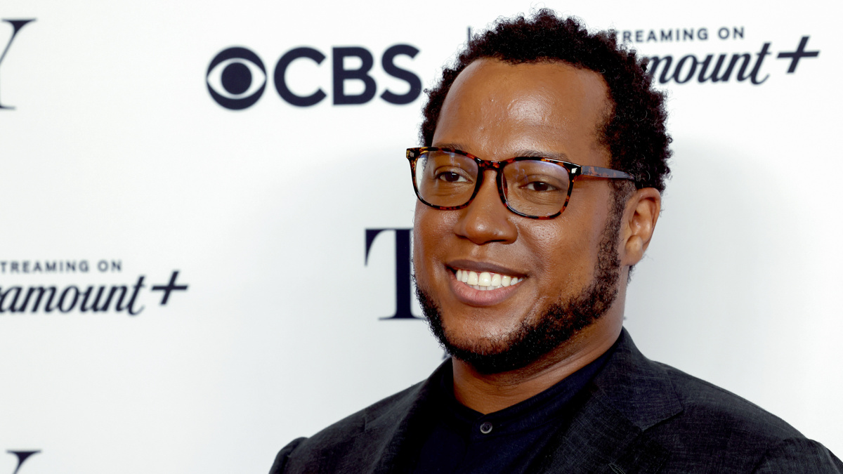 Branden Jacobs-Jenkins attends the 77th Annual Tony Awards Meet The Nominees Press Event at Sofitel New York on May 02